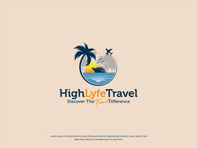 High Lyfe Travel abstract logo brand identity creative logo design graphic design logo design minimal logo