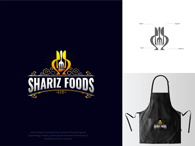 Shariz Foods abstract logo brand identity creative logo design graphic design illustration logo logo design minimal logo