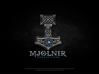 Mjolnir Productions 3d logo abstract logo brand identity creative logo design graphic design illustration logo logo design minimal logo