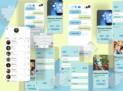 Chat App design animation app design ui ui design uidesign uiux user experience user interface design userinterface