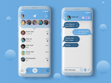 Telegram App Design (Chat Design) by Karim Saif on Dribbble