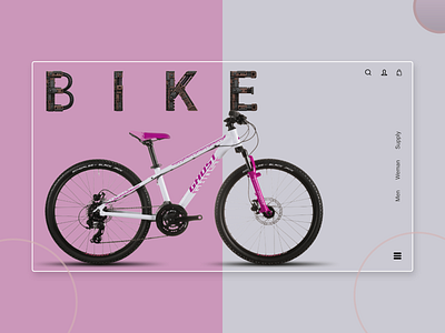 Bike Website Design (3D Typography)