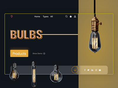 Bulbs Website Design (3D Typography)