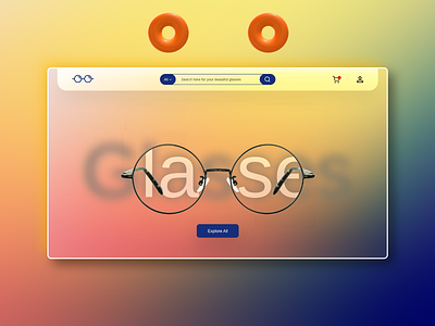 Glasses Website Design adobe adobe xd adobexd animation glass glassy interaction interaction design prototype ui design uidesign uiux user experience user interface design userinterface uxdesign uxui webdesign website website design