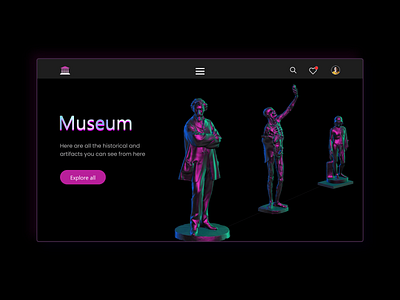 Museum Website Design (Webdesign) adobe adobexd animation app figma figmadesign free freebie interaction design interface museum prototype ui ui design uidesign uiux user experience user interface design userinterface webdesign