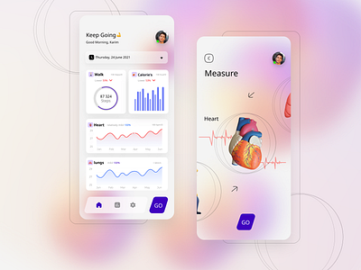 Healthy Tracking App by Karim Saif on Dribbble