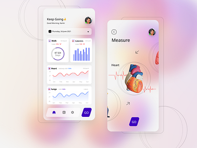 Healthy Tracking App 3d adobe xd animation design figma graphic design healthy app illustration interaction logo motion graphics ui design uidesign uiux user experience user interface design userinterface