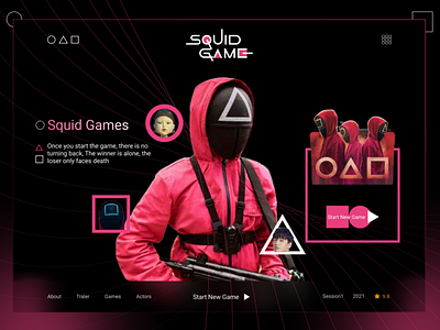 Squid Game Website Design (Free)