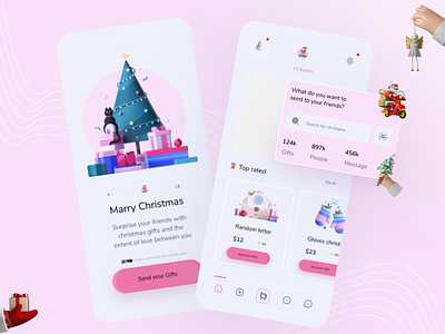 Christmas App Design (Free 3D) 3d 3d free adobe xd animation branding christmas app design design free free download graphic design illustration logo motion graphics ui ui design uidesign uiux user experience user interface design userinterface
