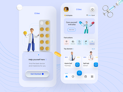 Doctor Appointment App 3d animation branding design design system doctor app doctor appointment app figma graphic design illustration logo motion graphics ui ui design ui kits uidesign uiux user experience user interface design userinterface