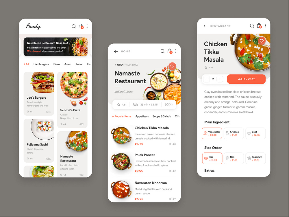 Food Delivery App by Gabor Jutasi - young for Mito on Dribbble