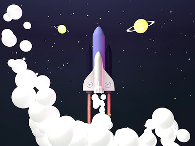 Space Shuttle Animation 3d animation 3dart particle rocket saturn space spacecraft spaceship spaceshuttle stars starship