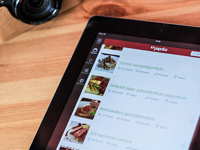 Tvpaprika iPad app app ipad photo table tvpaprika ui wood