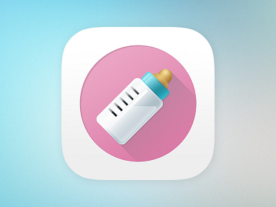 Nursing Bottle App Icon app blue icon ios milk nursing bottle pink