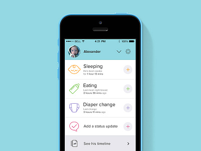 Baby Pamper - tracker iOS app