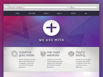 Mito Main Page agency main menu mito web