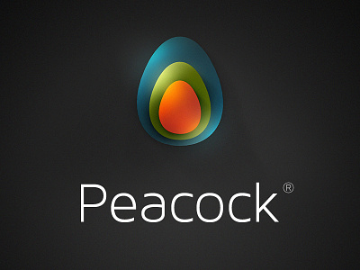 Peacock Logo 3d brand identity logo peacock