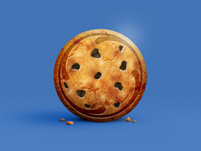 Cookie Icon blue cookie crumb ge icon