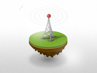 Cell tower green icon illustration tower