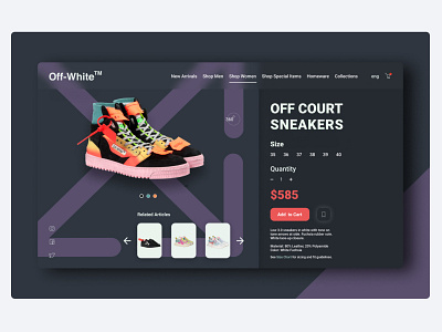 OFFWHITE HOMEPAGE DESIGN by Maxence Wolff on Dribbble