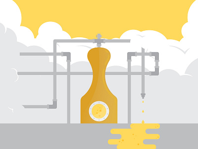 Small Batch Distillery distillery flat design illustration small batch