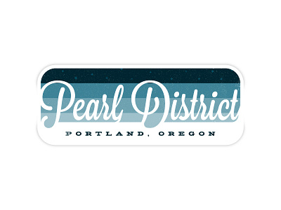 Pearl District Sticker pearl district portland script sticker text