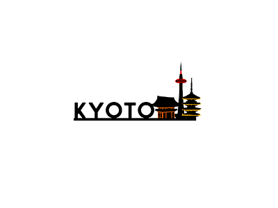 KYOTO 50daylogochallenge citylogo dailylogichallenge day22 harrisroberts japan kyoto logo