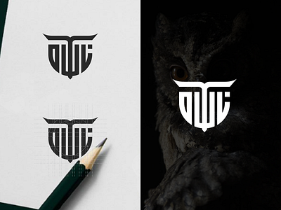 OWL MONOGRAM LOGO CONCEPT brand identity corporate design grid initial initial logo logo luxurious luxury monogram monogram logo monoline owl owllogo