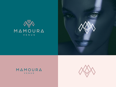 MAMOURA VENUS apparel brand identity cloth clothing corporate design fashionlogo grid initial initial logo logo luxury monogram monogram logo monoline perfume