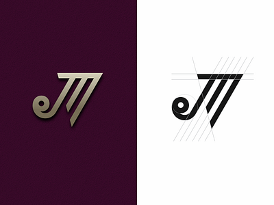 JM MONOGRAM brand identity corporate design esportlogo grid gymlogo initial initial logo logo luxury monogram monogram logo monoline sport