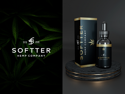 SOFTTER HEMP COMPANY branding canabis corporate design grid hemp illustration initial initial logo logo monogram monogramlogo monoline