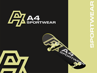 A4 SPORTWEAR branding corporate design esportlogo grid gym illustration initial initial logo logo monogram sport sportlogo