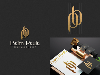 BAIM PAULA baimpaula branding corporate design grid illustration initial initial logo logo monogram monogramlogo monoline