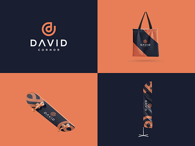 DAVID CORNOR branding corporate design grid illustration initial initial logo logo monogram
