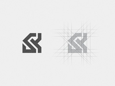 SK MONOGRAM LOGO CONCEPT brand identity corporate design grid initial initial logo logo monogram monogram logo monoline