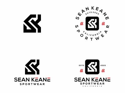 SK MONOGRAM SEAN KEANE brand identity corporate design grid initial initial logo logo luxury monogram monogram logo monoline sport sportwear