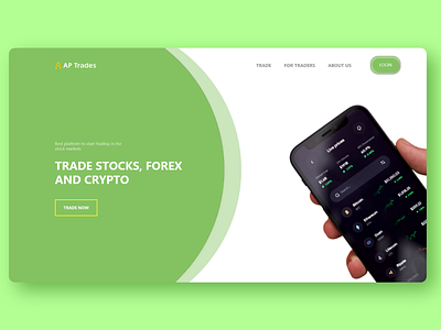 Simple trading website design concept
