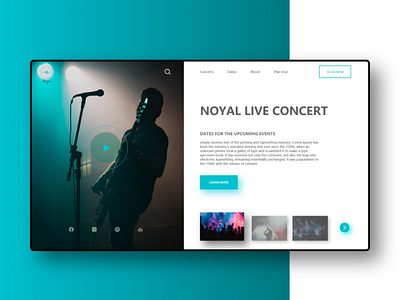 Concert website adobe xd concert design designinspiration frontend graphic design prototype ticket ui uidesign ux uxdesign web design website
