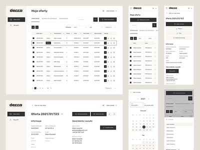 Decco dashboard dashboard ui design designer flat minimal typography ui ux vector web