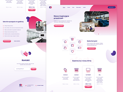 CO Working - Landing Page co working design gradients landing page rdw typography ui web web design