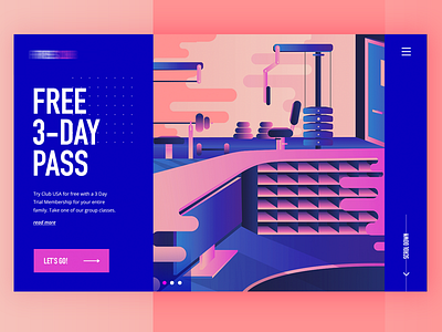 FITNESS CLUB - Landing Page clean club colors fitness illustration landing ui