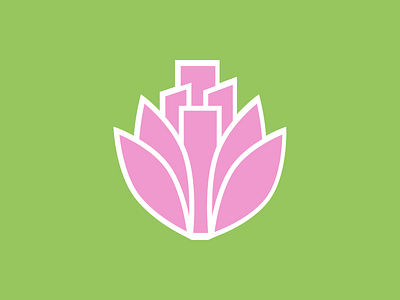 Lotusland branding design flat icon illustration logo minimal vector
