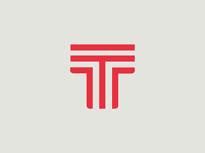 Monogram TL brand flat logo monogram simple