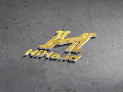 Mockup Logo Hiha.id 3d branding design logo eye catching letter h logo logo design logo letter mockup modern