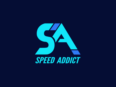 Logo Speed Addict eye catching logo design logo personal minimalis modern