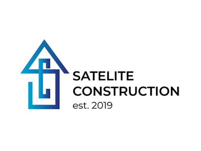 Logo Project | Satelite Construction construction contractor eye catching grid home logo logo design logo home logo modern logo simple sc