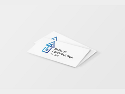 Business Card | Logo Satelite Construction business business card card card design logo logo design