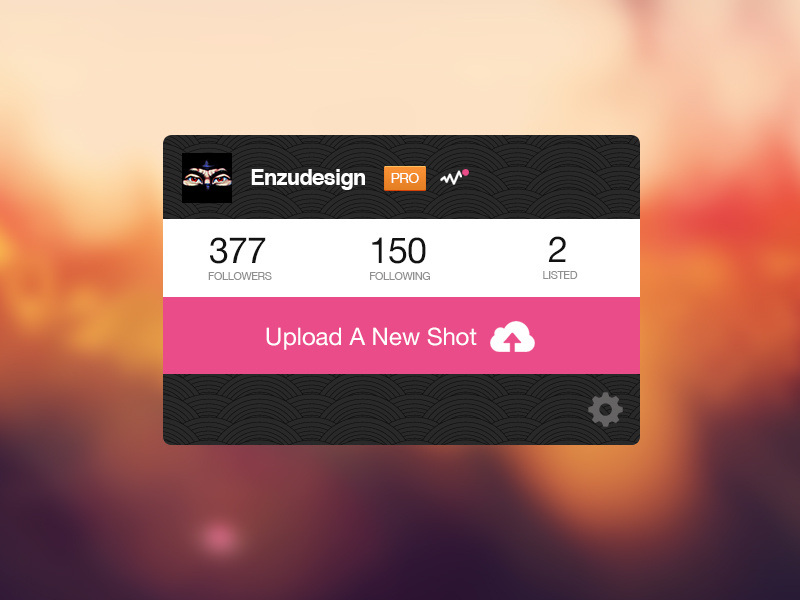 Dribbble desktop widget by Nigel Evans on Dribbble