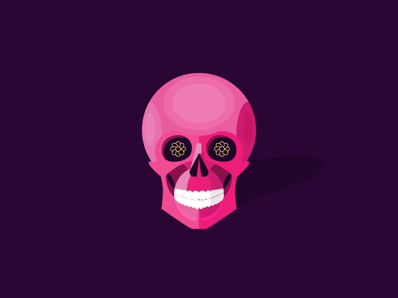 Skull bones pink skull