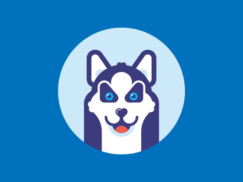 Siberian Husky dog everyday gif icon
